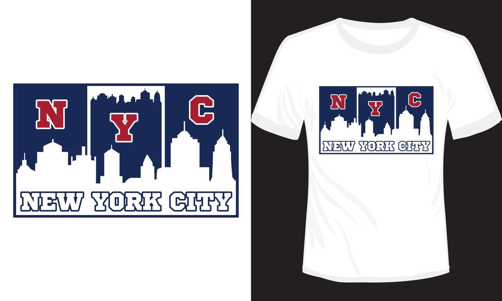 nyc, ny york stad typografi vektor t-shirt illustration