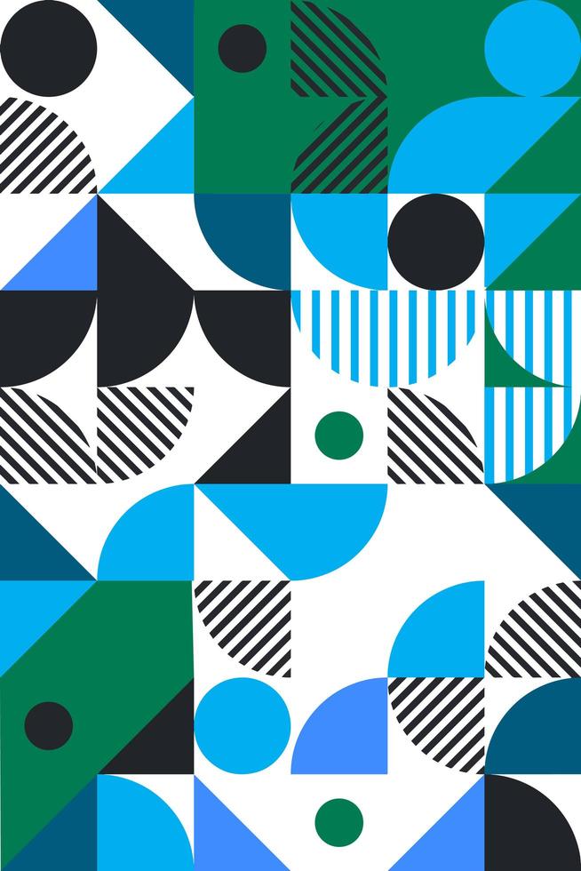 abstraktes geometrisches Muster im Bauhausstil vektor