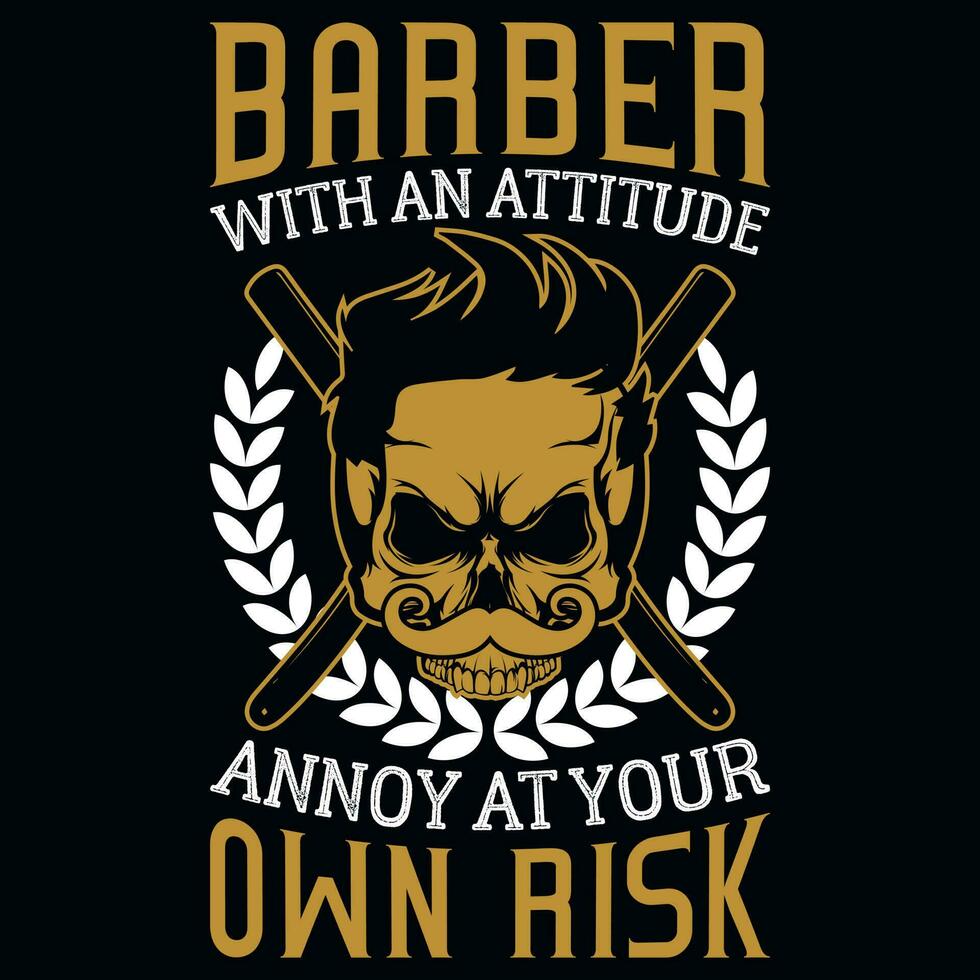 Friseur-T-Shirt-Design vektor