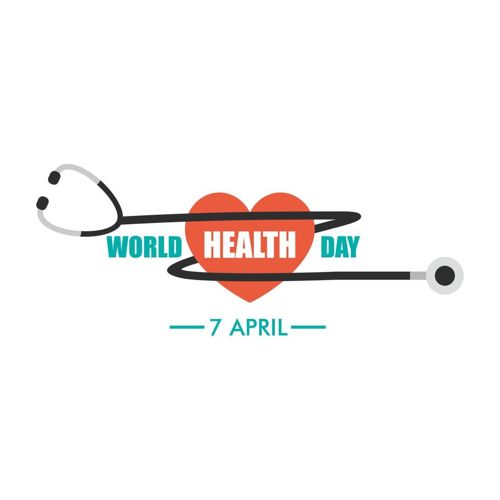 World Health Day är en global hälsomedvetenhetsdag som firas varje år den 7 april. vektor illustration design