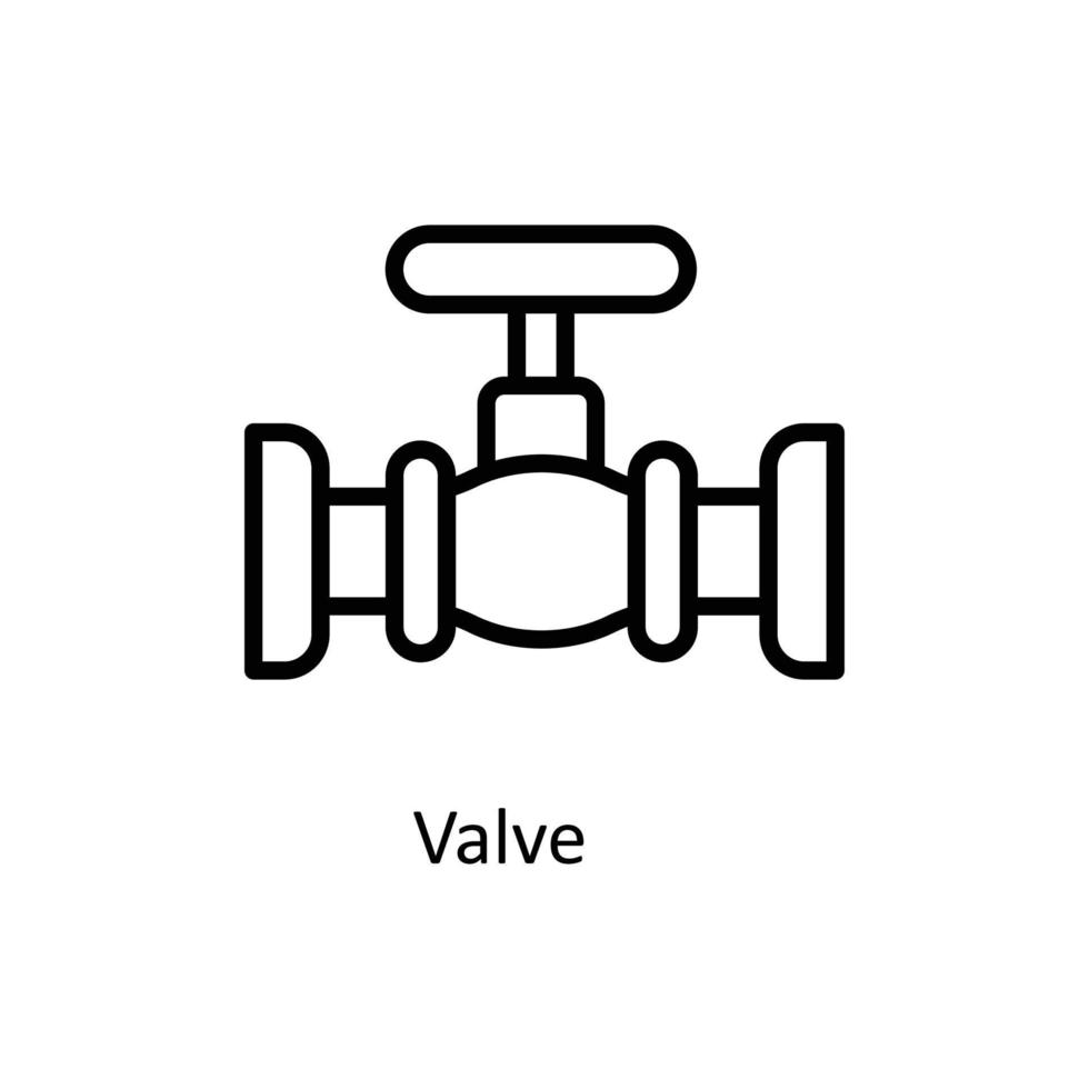 Ventil Vektor Gliederung Symbole. einfach Lager Illustration Lager