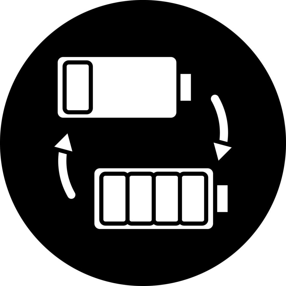 austauschbar Batterien Vektor Symbol Stil