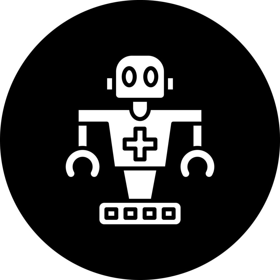 medicinsk robot vektor ikon stil