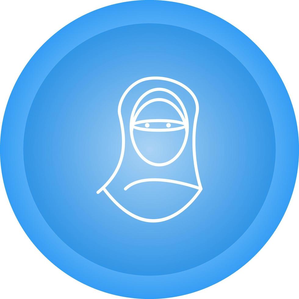 Frau mit Niqab-Vektorsymbol vektor