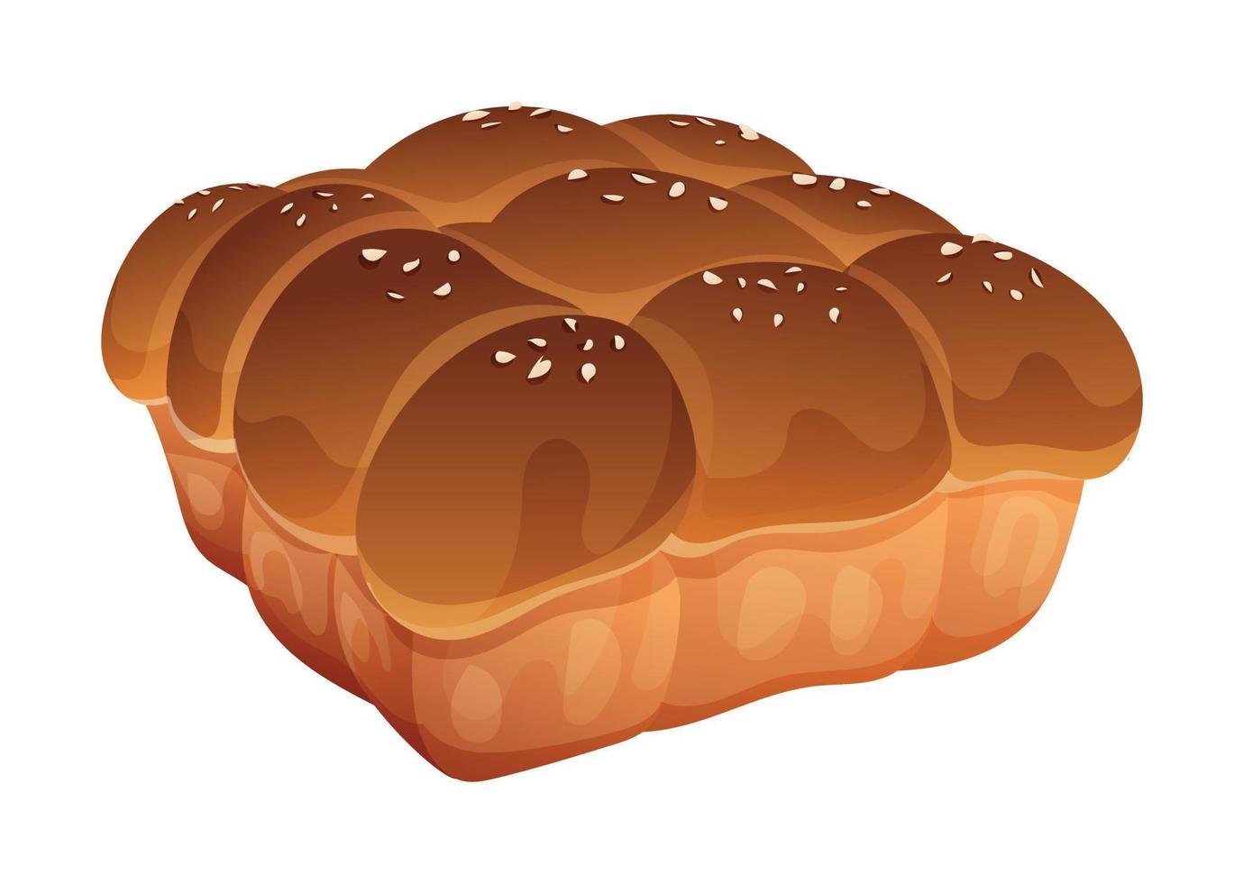 Brot Vektor Illustration. Bäckerei Produkt isoliert auf Weiß Hintergrund