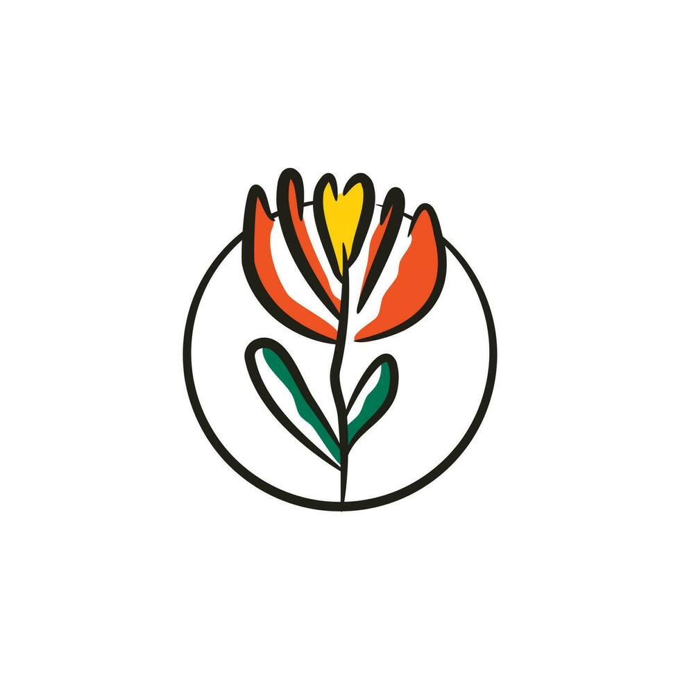 abstrakt bunt Blume Logo Vektor Illustration