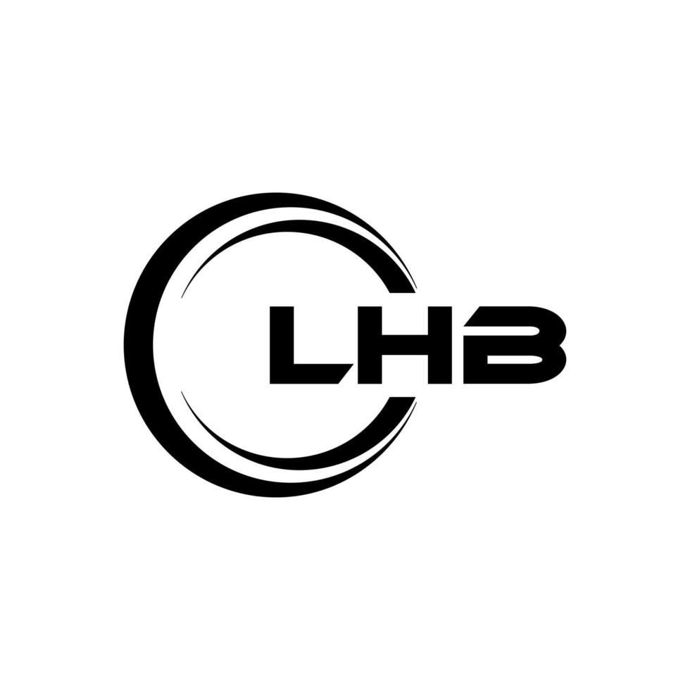 lhb Brief Logo Design im Illustration. Vektor Logo, Kalligraphie Designs zum Logo, Poster, Einladung, usw.