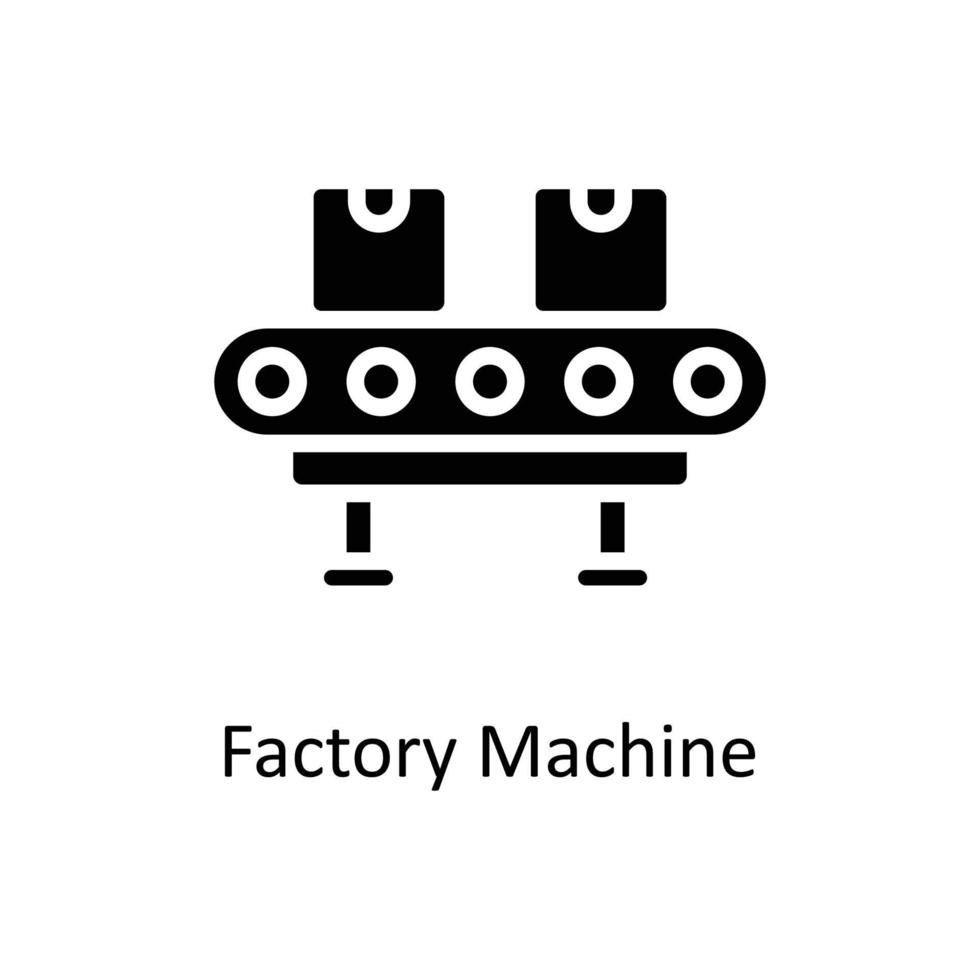 Fabrik Maschine Vektor solide Symbole. einfach Lager Illustration Lager