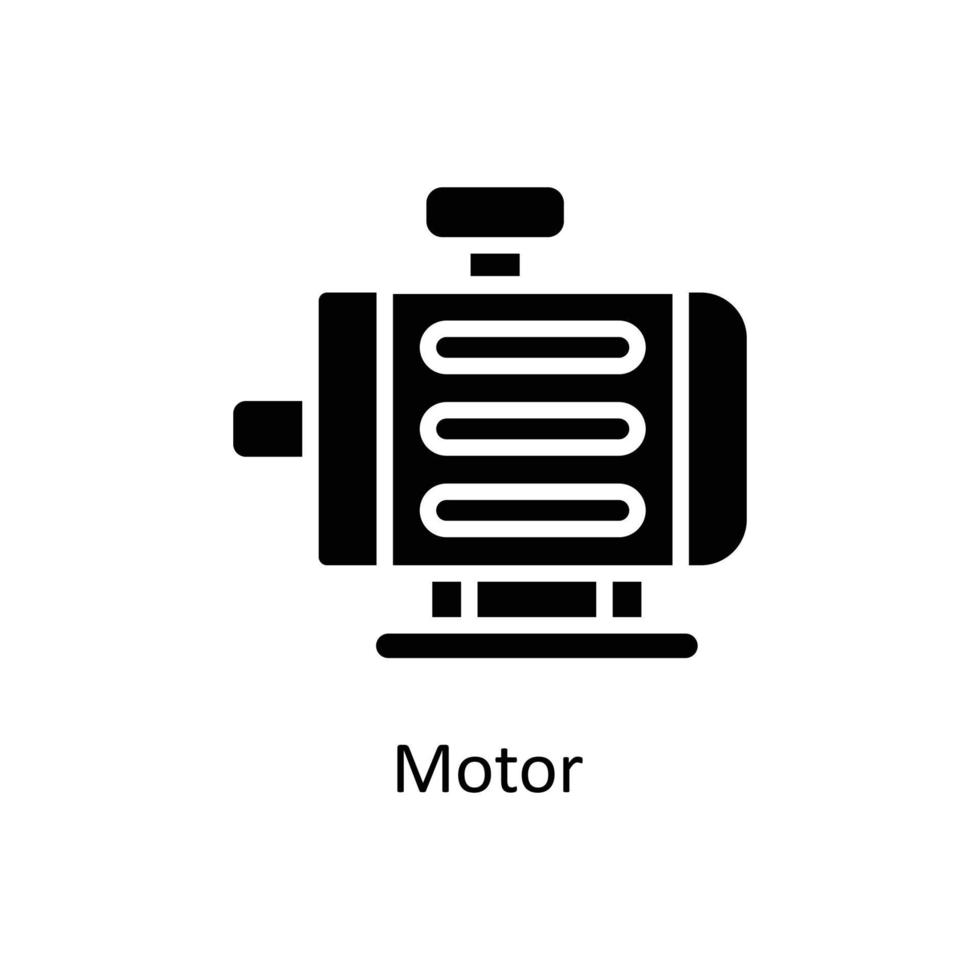 Motor- Vektor solide Symbole. einfach Lager Illustration Lager