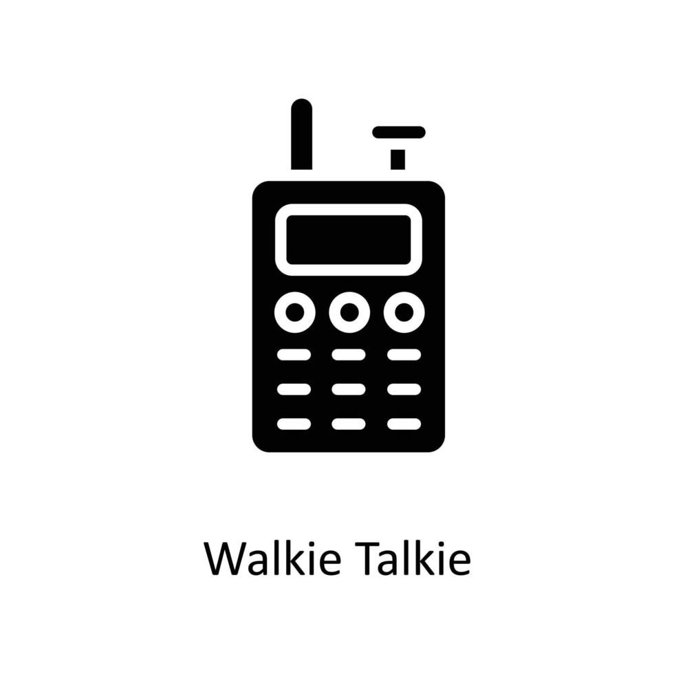 Walkie Talkie Vektor solide Symbole. einfach Lager Illustration Lager