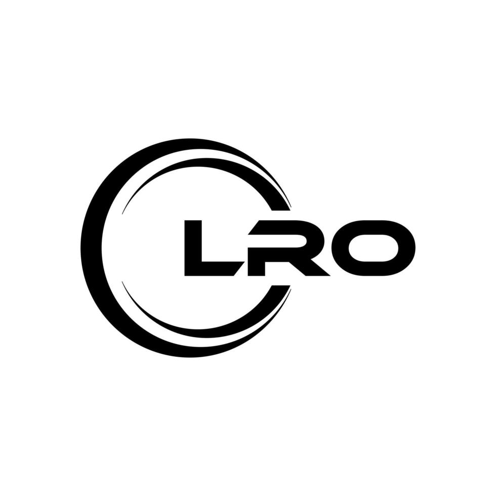 lro Brief Logo Design im Illustration. Vektor Logo, Kalligraphie Designs zum Logo, Poster, Einladung, usw.