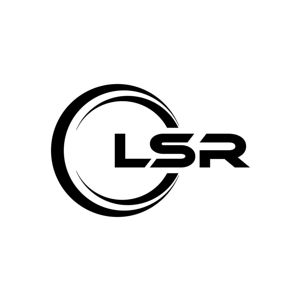 lsr brev logotyp design i illustration. vektor logotyp, kalligrafi mönster för logotyp, affisch, inbjudan, etc.