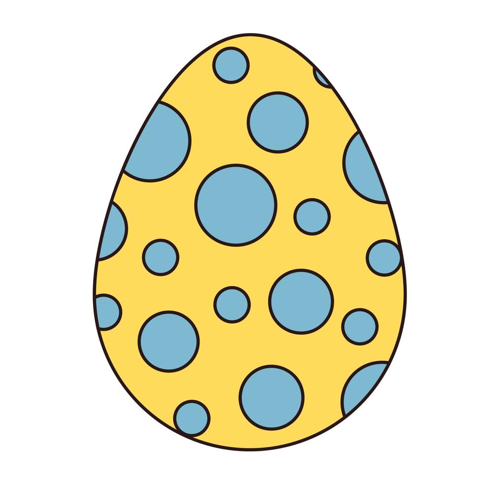 groovig Ostern Ei mit Muster. Jahrgang Hippie psychedelisch Clip Art. vektor