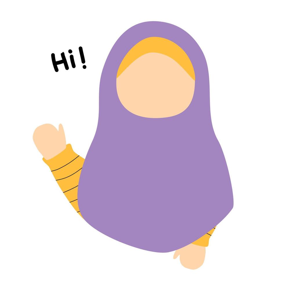 süß Muslim Kind Illustration vektor