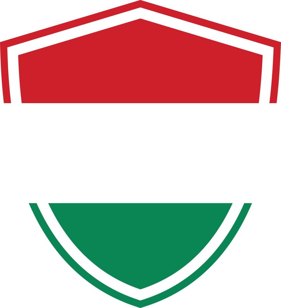 Schild mit Flagge von Ungarn vektor