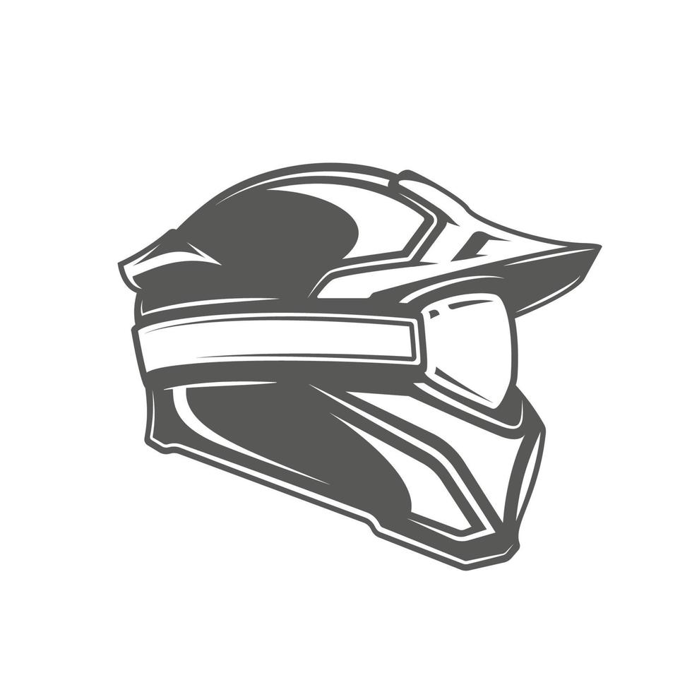 Helm und Maske isoliert auf Weiß Hintergrund vektor