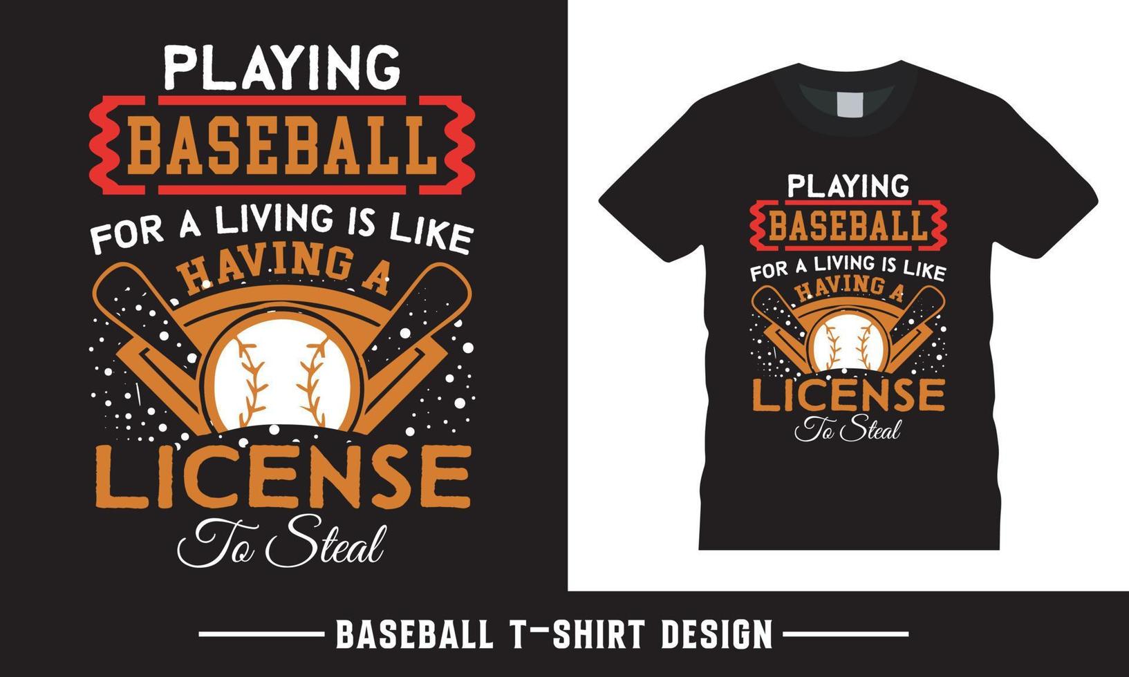 Baseball Hemd Design, Baseball Typografie Vektor T-Shirt Design kostenlos Vektor