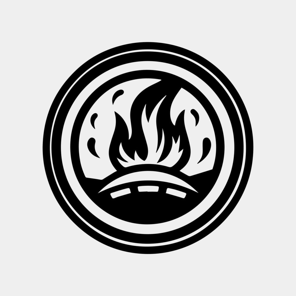 Feuer Emblem Logo Vektor Design