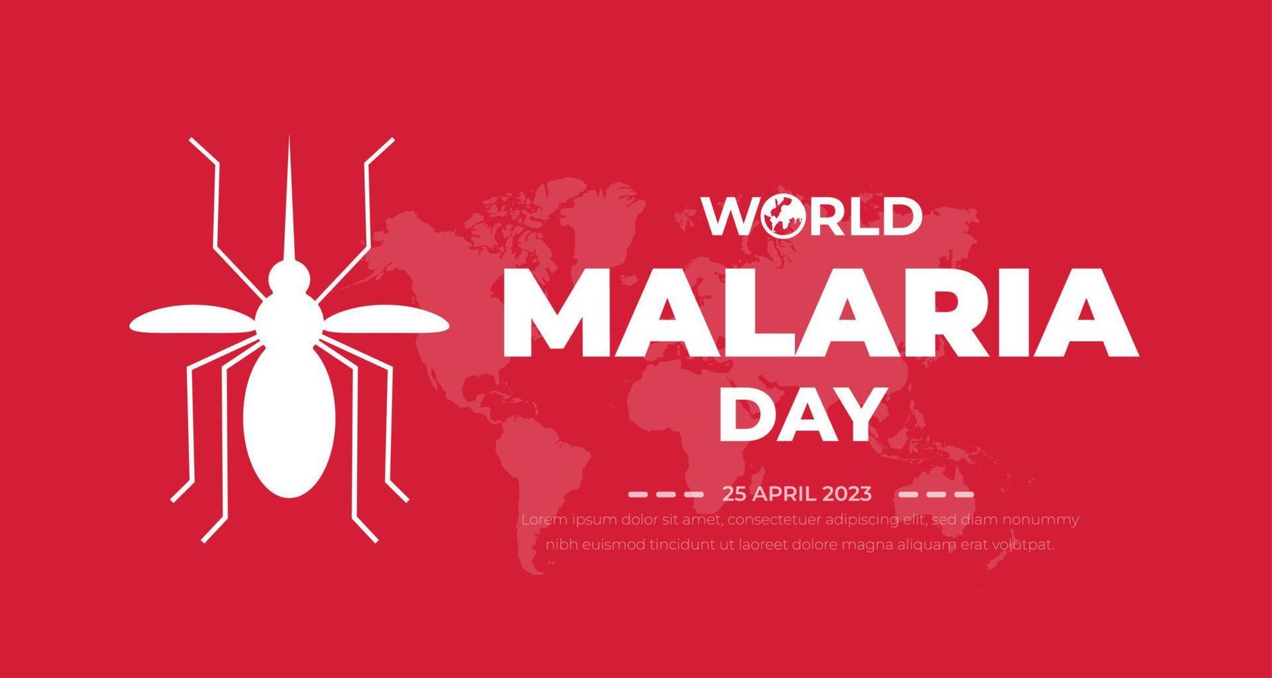 Welt Malaria Tag Hintergrund oder Banner Design Vorlage gefeiert im April 25 vektor