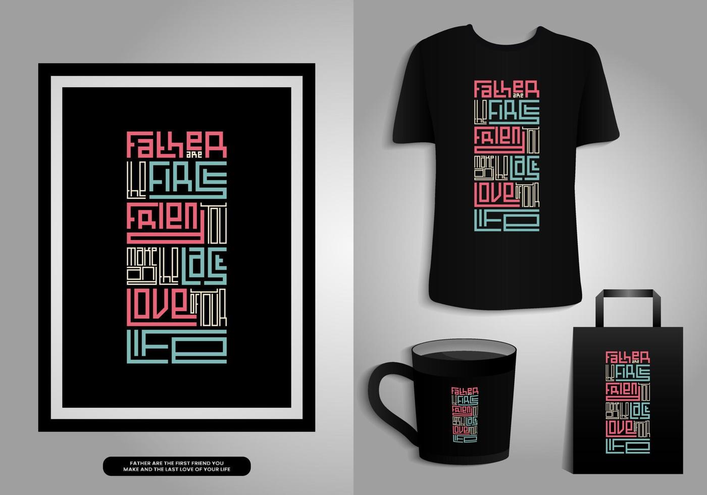 glücklich Vater Tag. Zitate Typografie Poster, T-Shirt, Becher, Tasche Tasche, Fan-Shop. vektor