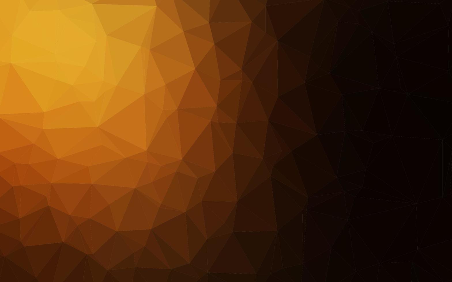 mörk orange vektor lyser triangulär mall.