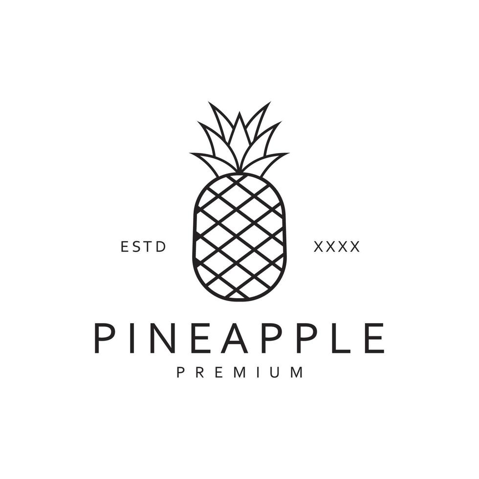 vektor ananas frukt logotyp mall. ananas frukt kreativ logotyp ikon.