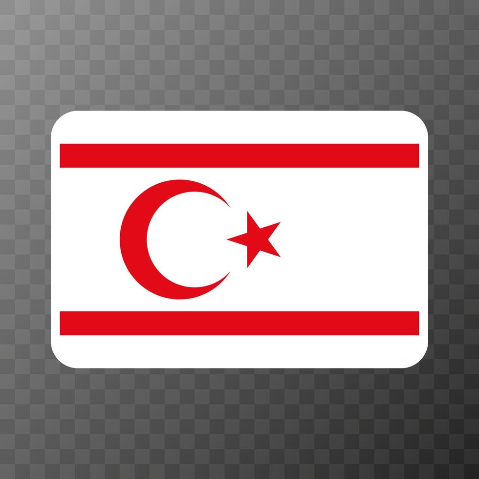 Flagge der türkischen Republik Nordzypern, offizielle Farben und Proportionen. Vektor-Illustration. vektor