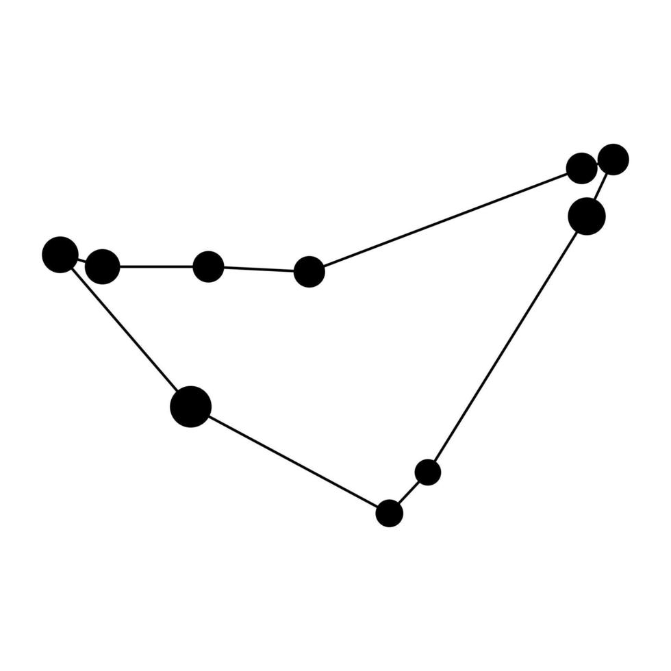 Stenbocken konstellation Karta. vektor illustration.