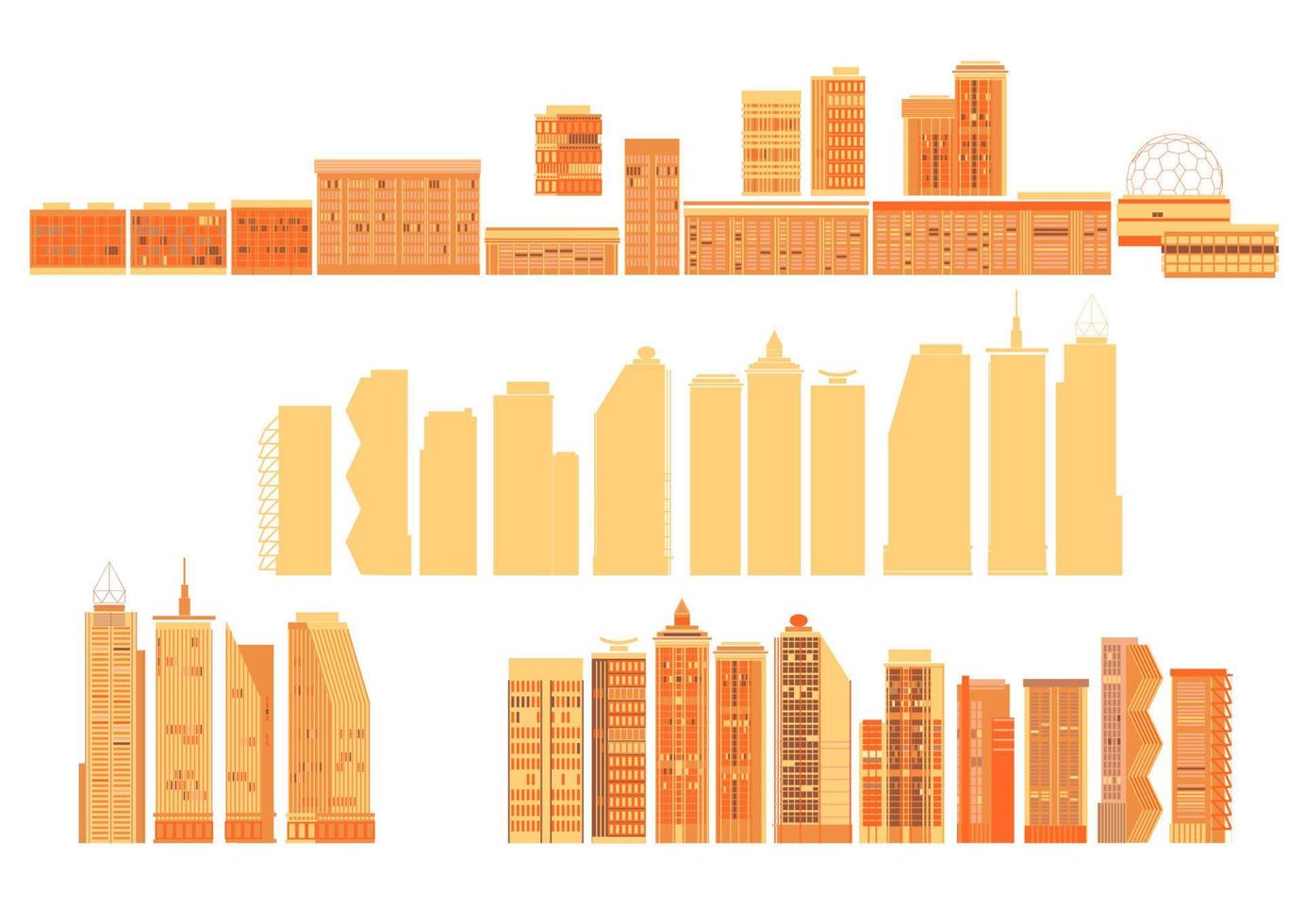 stad byggnader uppsättning. design element till skapa en stadsbild. vektor. vektor