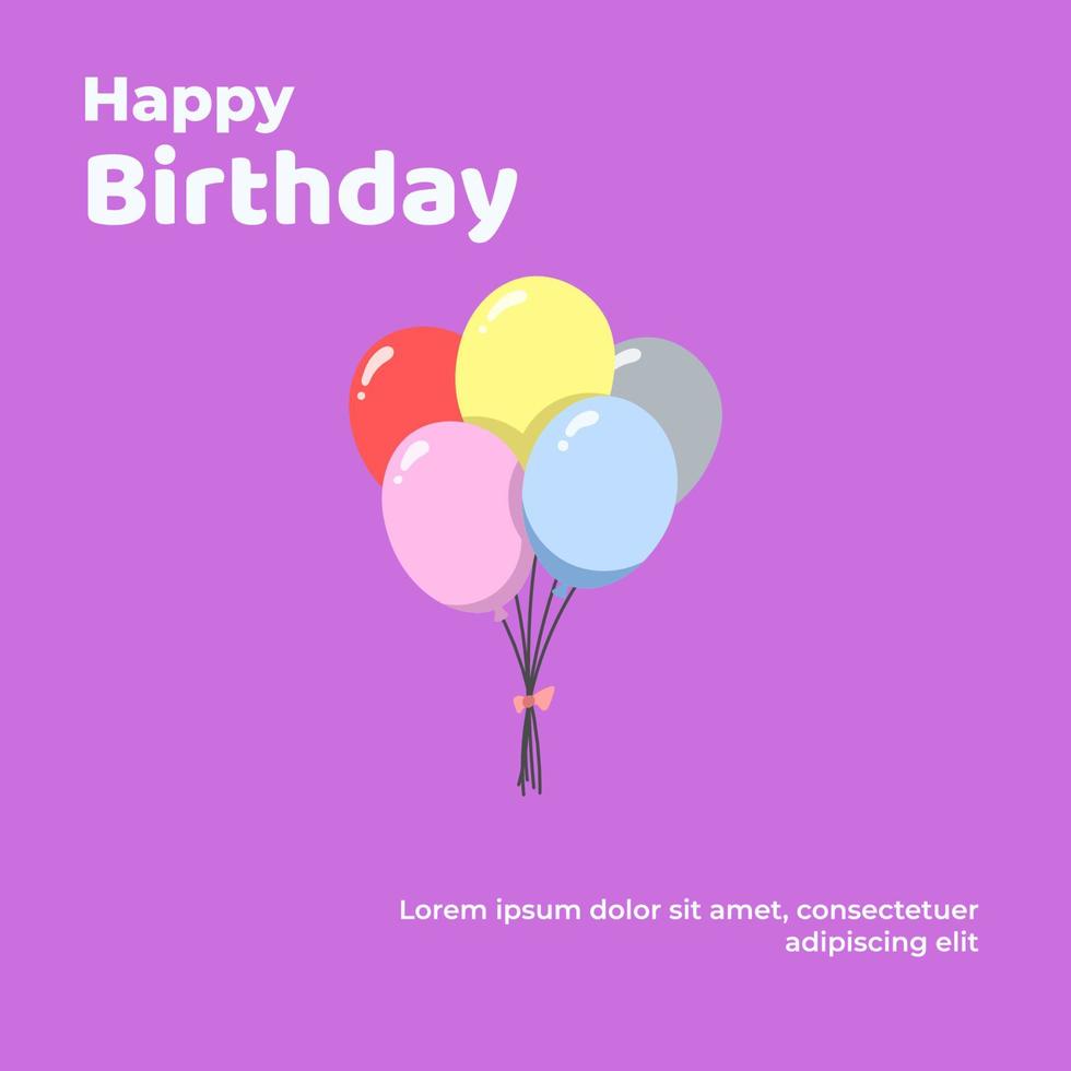 glücklich Geburtstag eben Einladung Geburtstag Karte vektor