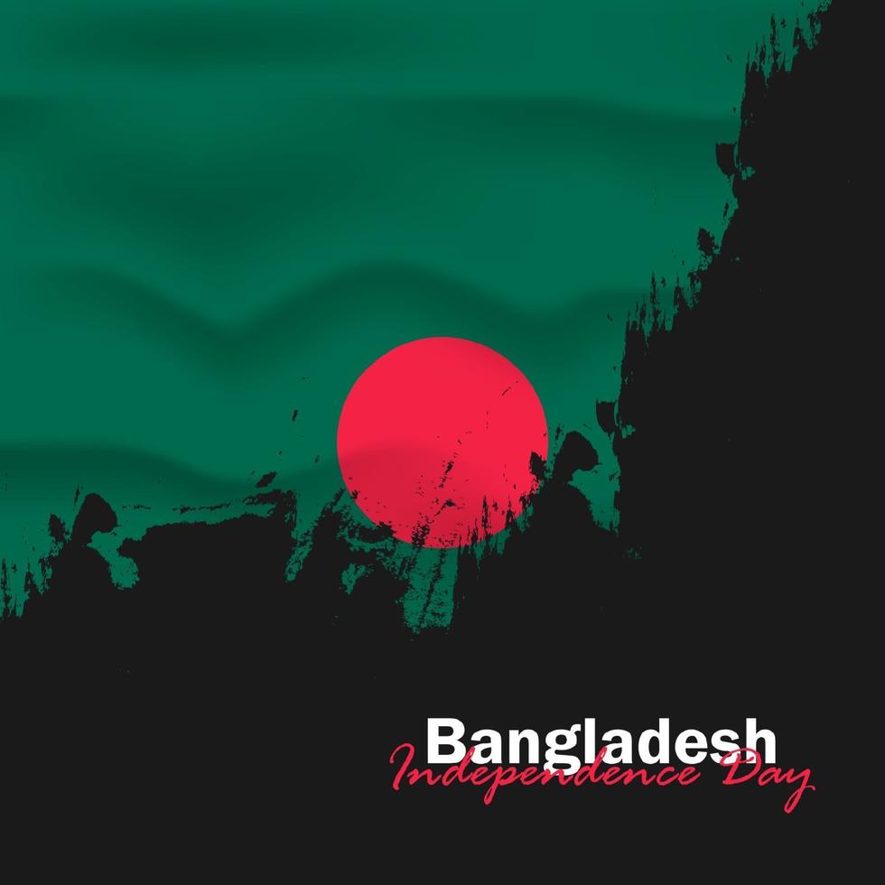 Vektor des Unabhängigkeitstags mit bangladeschischen Flaggen.