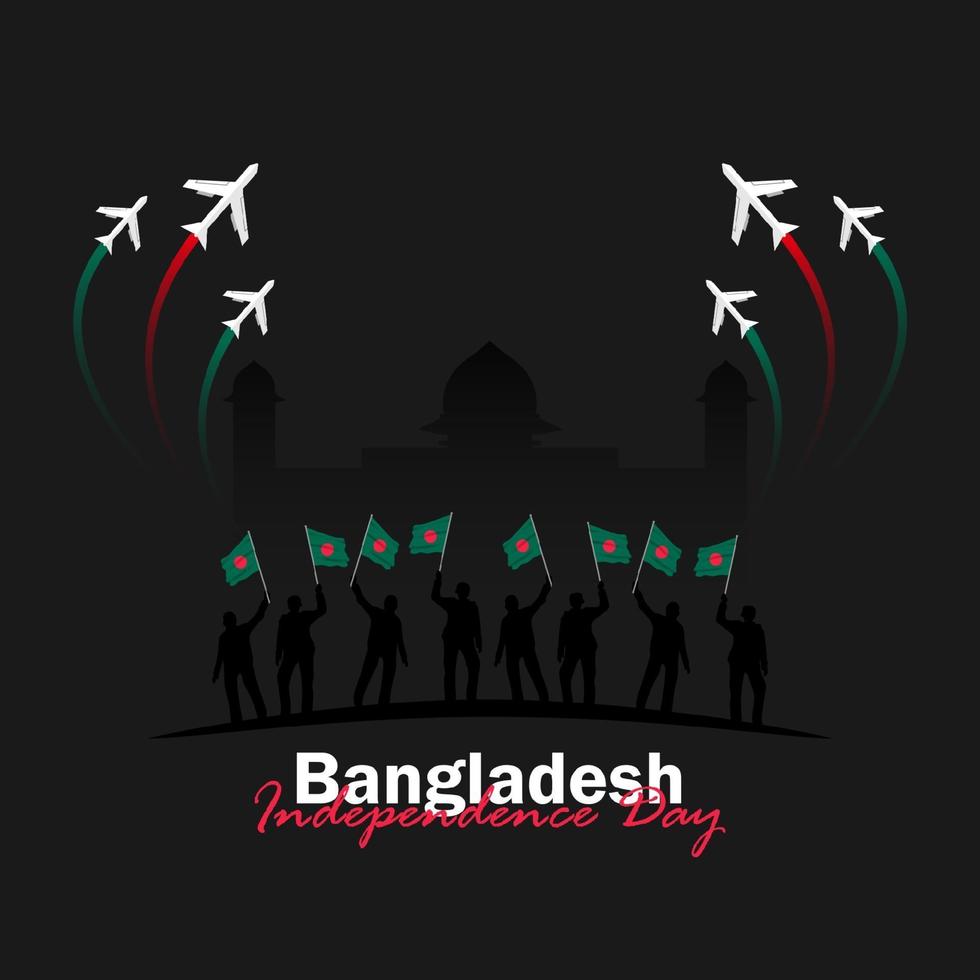 firandet av Bangladeshs nationaldag den 26 mars vektor