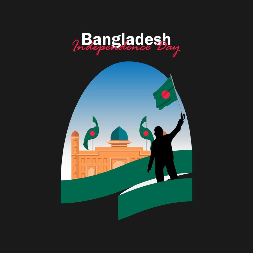 firandet av Bangladeshs nationaldag den 26 mars vektor