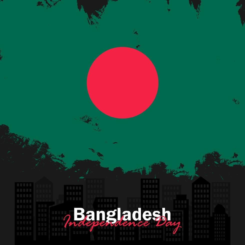 Vektor des Unabhängigkeitstags mit bangladeschischen Flaggen.