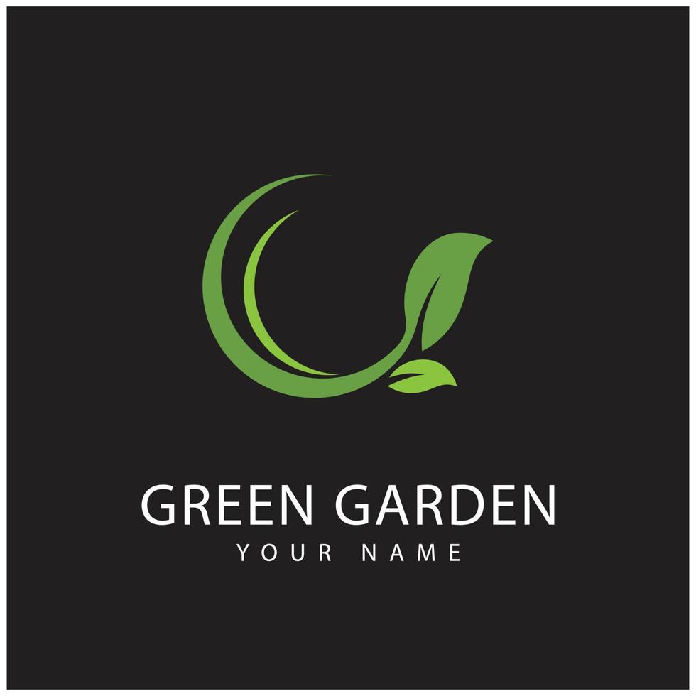 Grün Garten Logo Vektor und Symbol