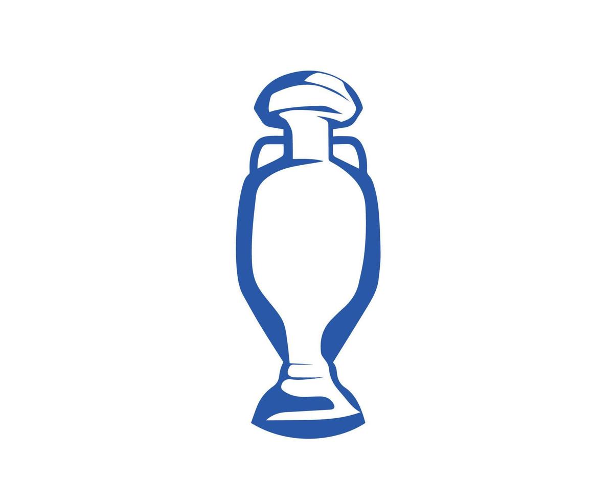 euro 2024 Tyskland trofén officiell logotyp blå symbol europeisk fotboll slutlig design vektor illustration