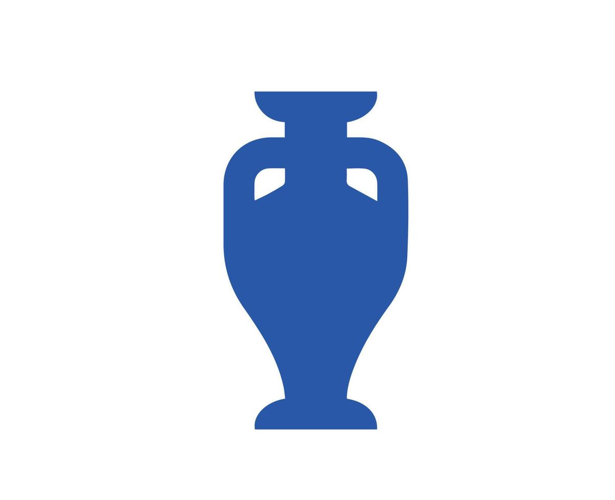 Euro 2024 Deutschland Trophäe Logo Blau Symbol europäisch Fußball Finale Design Vektor Illustration