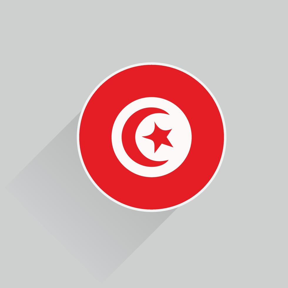 tunisien flagga vektor ikon design, tunisien nationell flagga design