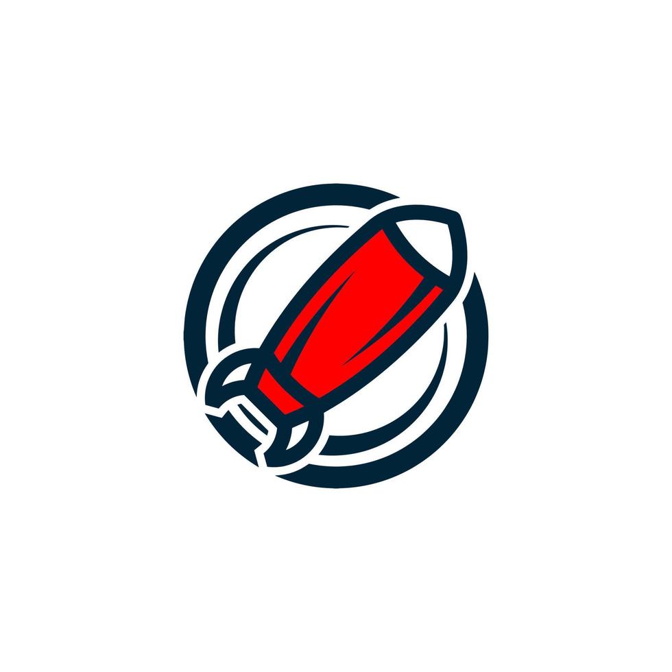 Rakete Logo einfach, rakete Raumschiff Insignien vektor