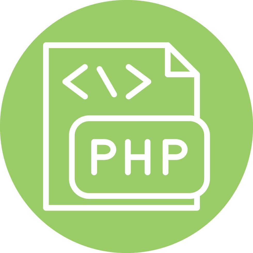 php-Datei-Vektor-Icon-Design vektor