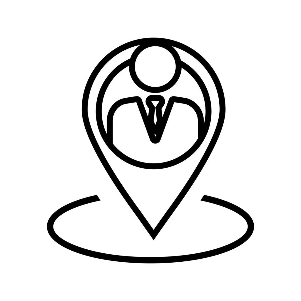 Platzierung Vektor Symbol. Job Illustration unterzeichnen. Veranstaltung Symbol. Privat unterzeichnen.