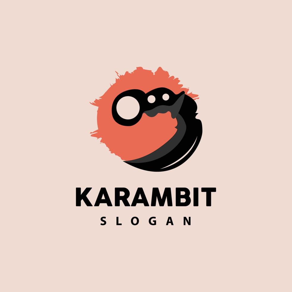 kerambit logotyp, indonesien stridande vapen vektor, ninja stridande verktyg enkel design, mall illustration symbol ikon vektor