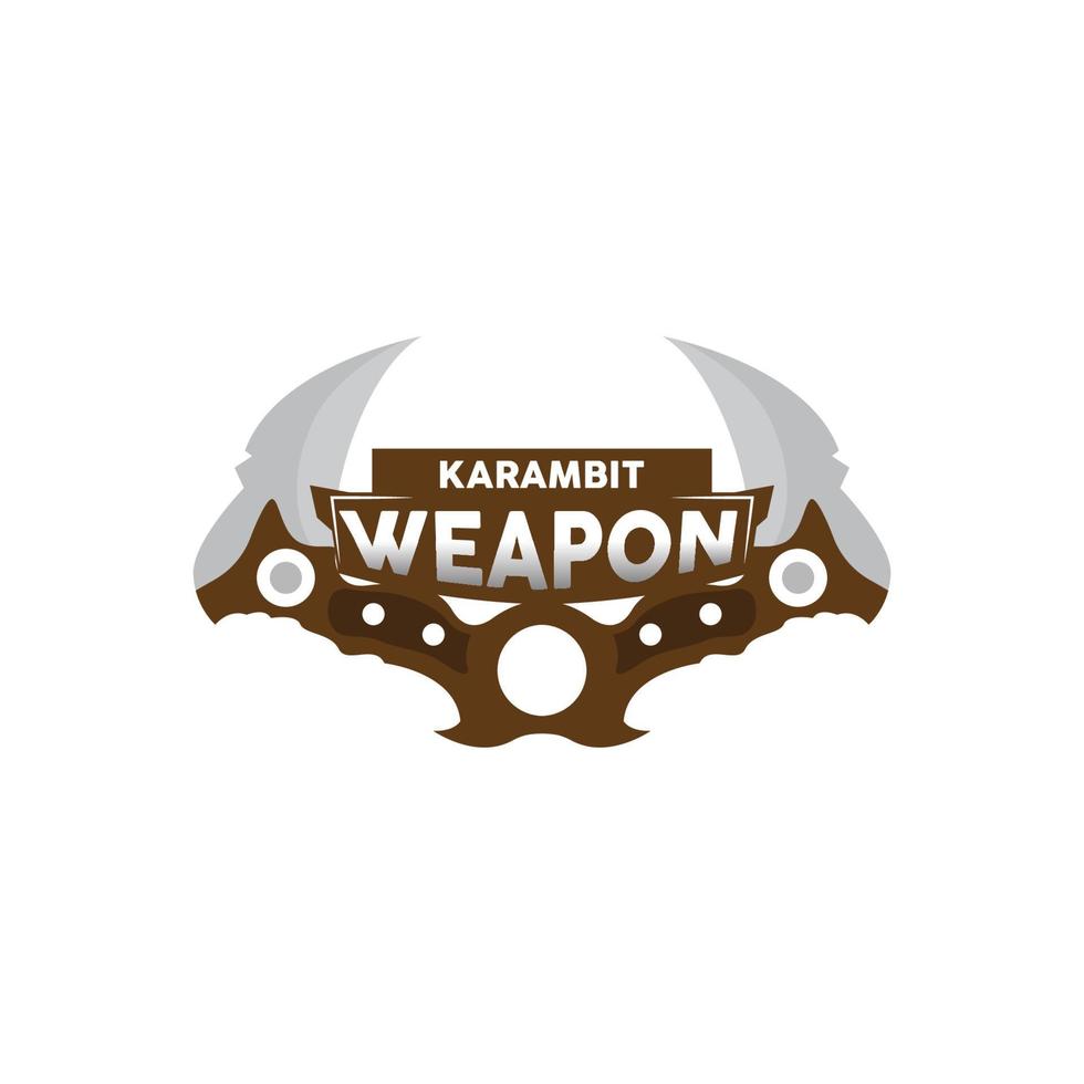 kerambit logotyp, indonesien stridande vapen vektor, ninja stridande verktyg enkel design, mall illustration symbol ikon vektor