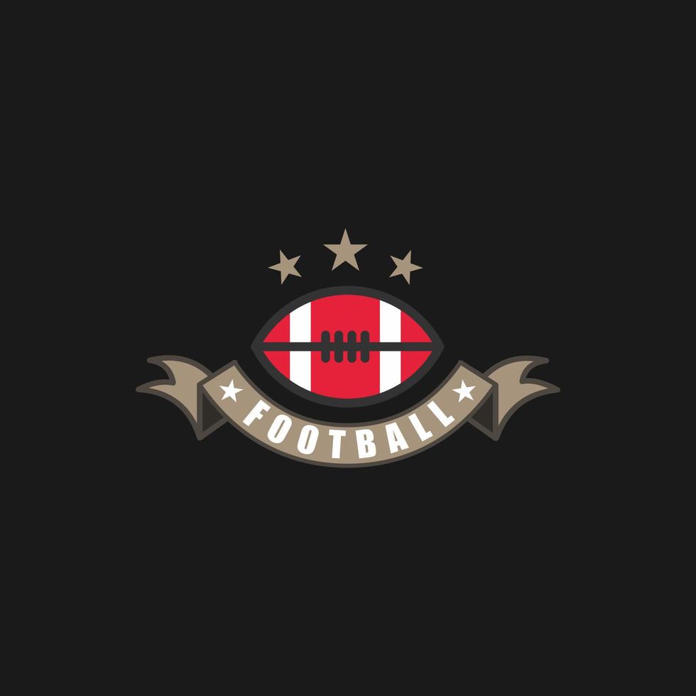 sport amerikan fotboll logotyp. amerikan stil. vektor