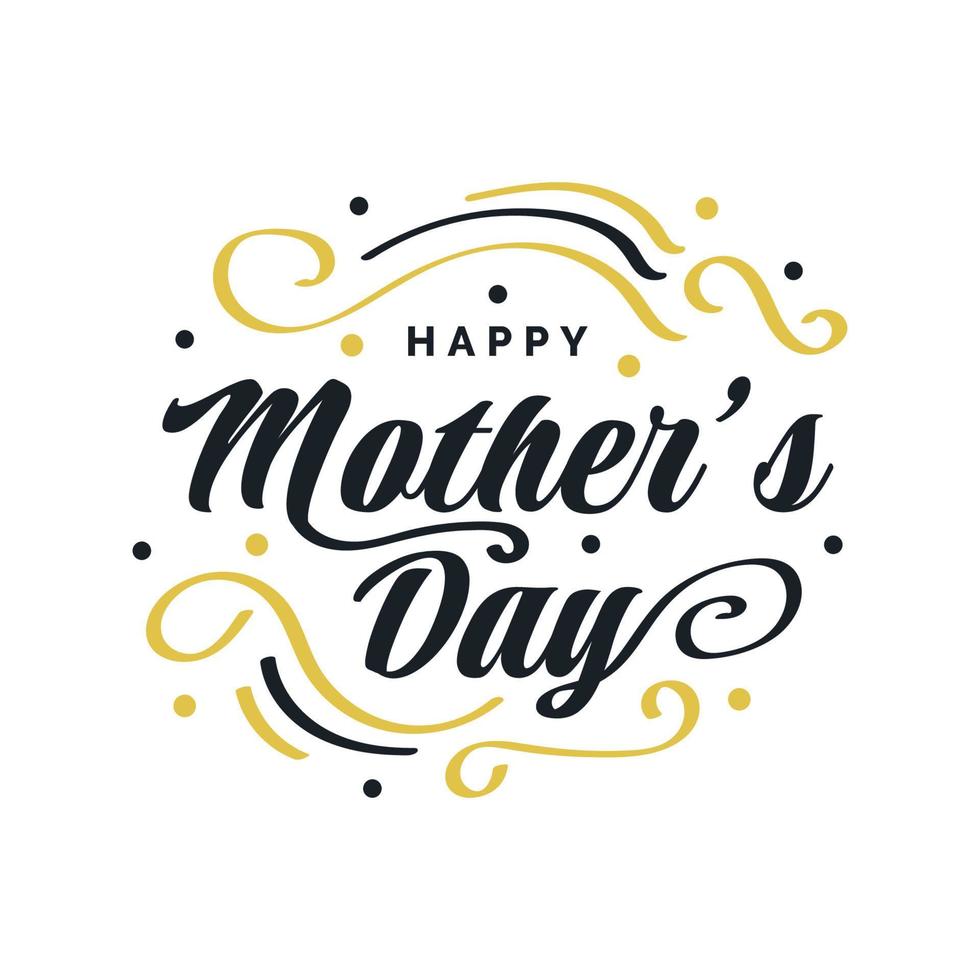 glücklich Mutter Tag Beschriftung. können Sein benutzt zum Gruß Karte, Poster, Banner, oder t Hemd vektor