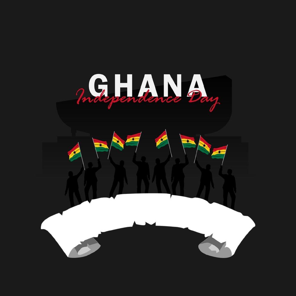 Ghana självständighetsdagen vektor mall design
