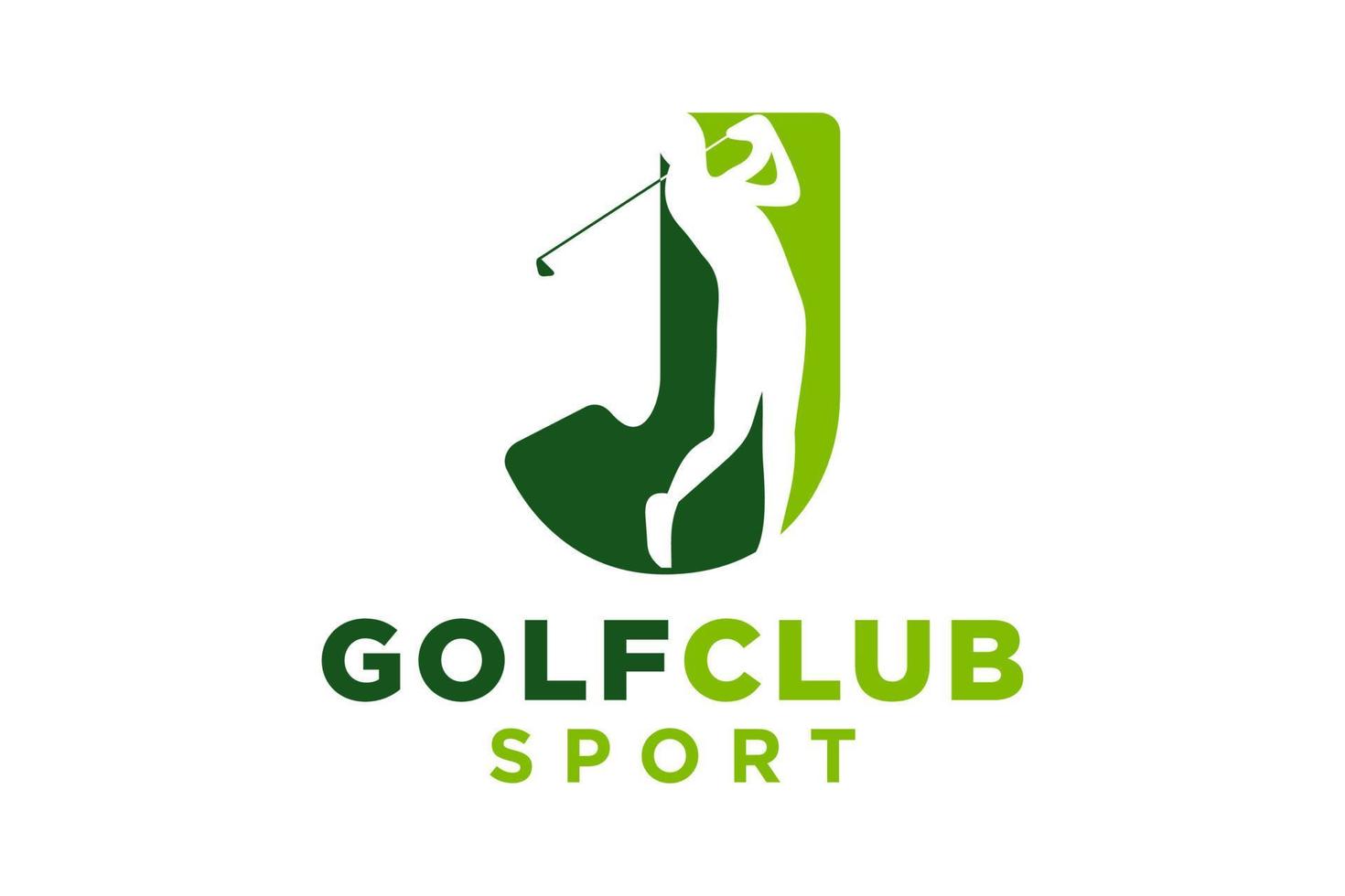 Vektor Initialen Brief j mit Golf kreativ geometrisch modern Logo Design.