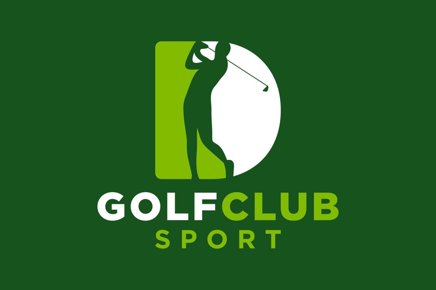 Vektor Initialen Brief d mit Golf kreativ geometrisch modern Logo Design.