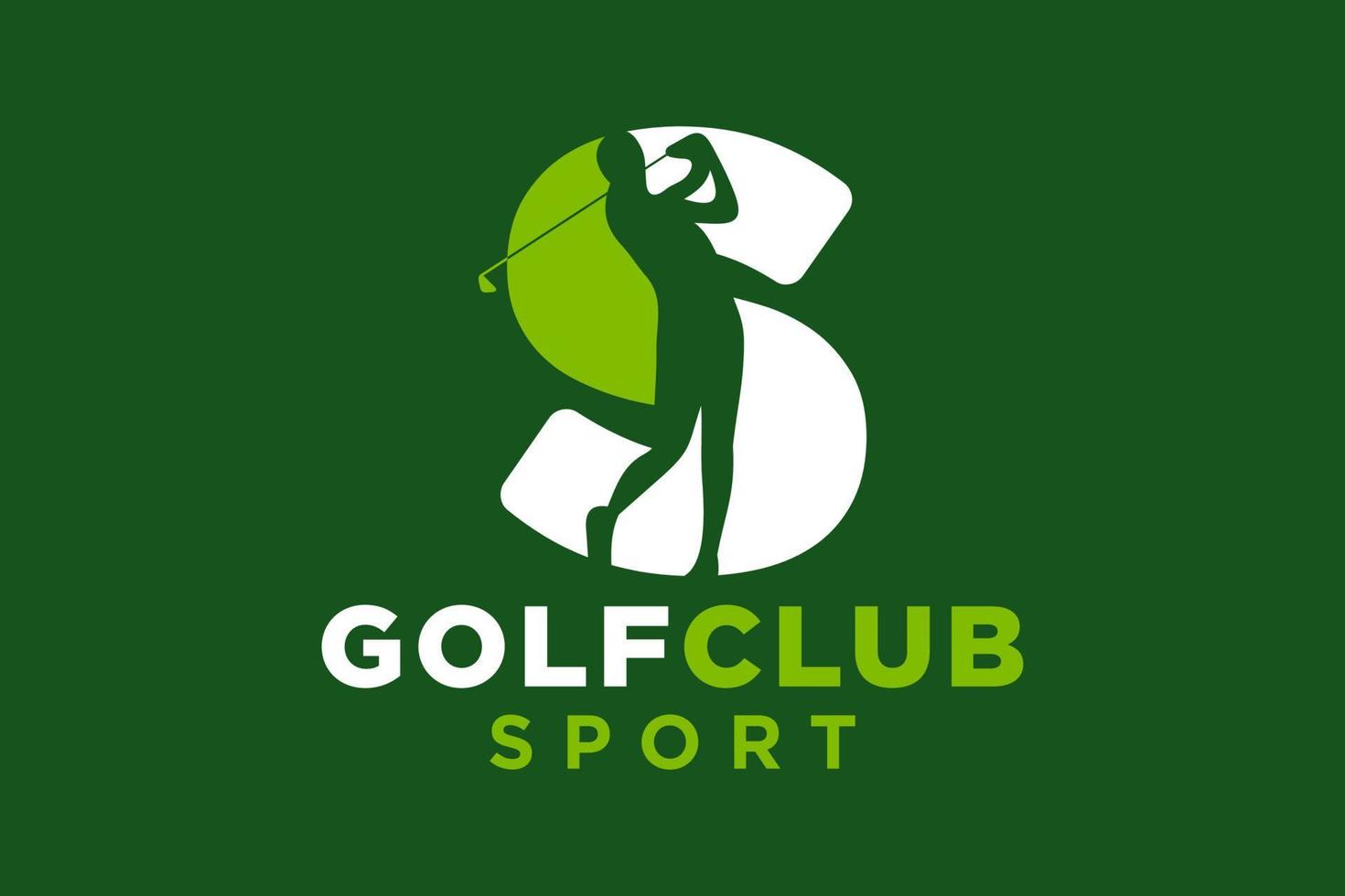 Vektor Initialen Brief s mit Golf kreativ geometrisch modern Logo Design.