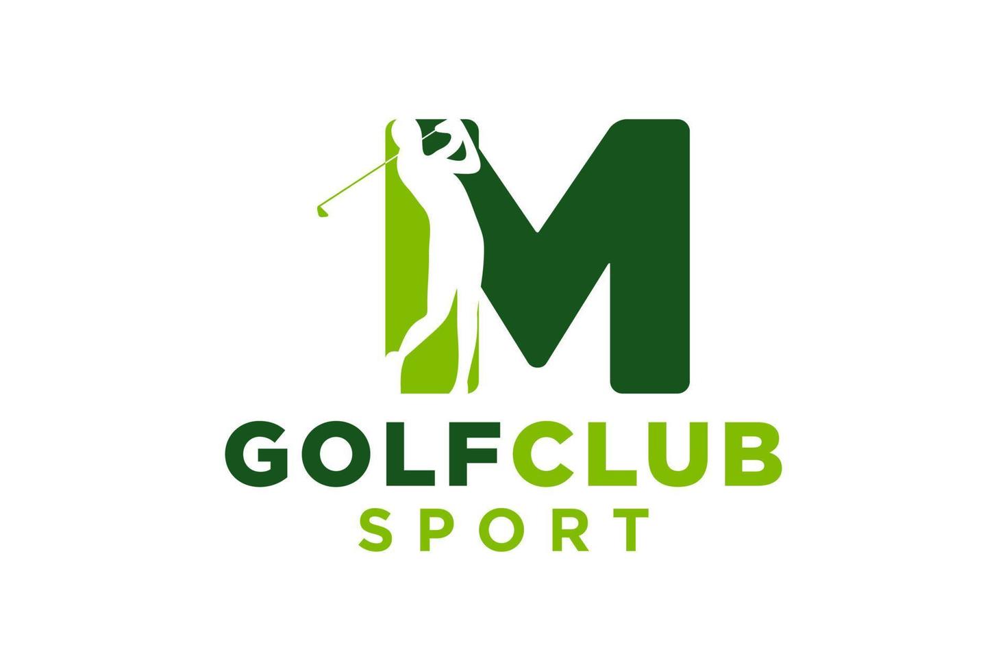 vektor initialer brev m med golf kreativ geometrisk modern logotyp design.